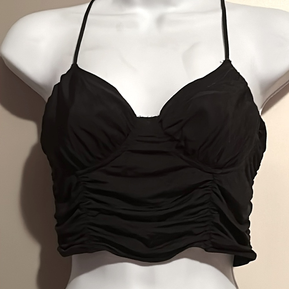 Urban Outfitters Out From Under Cami Bra Corset Top Black Sz Medium